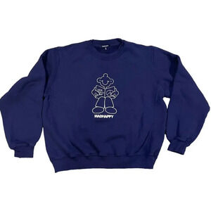 Madhappy Crew Neck Sweatshirt Size M Rare Local Optimist Club Navy Blue